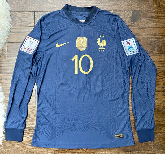 Mbappe France Home World Cup Long Sleeve Soccer Jersey