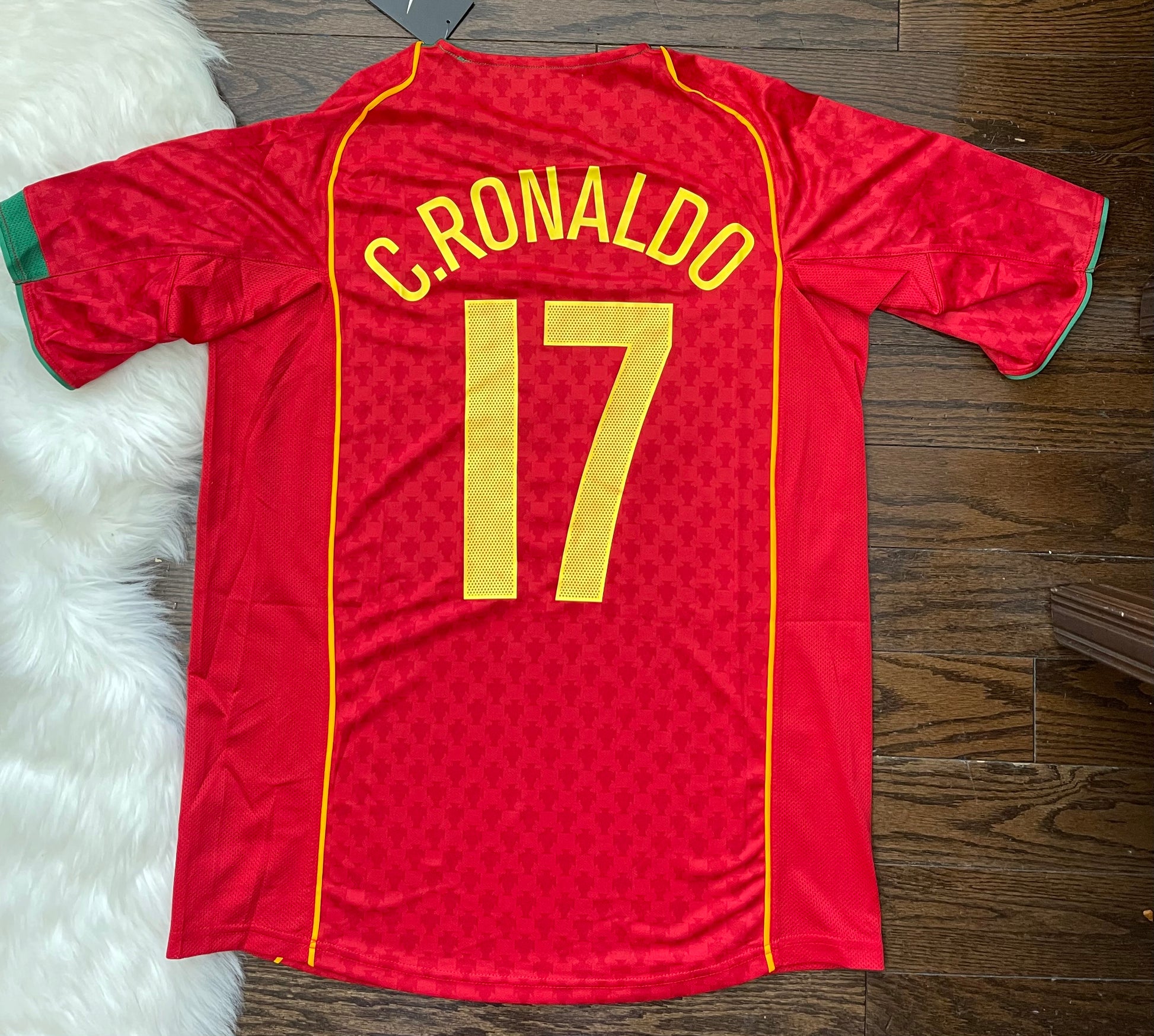 Cristiano Ronaldo Portugal Retro Home Soccer Jersey