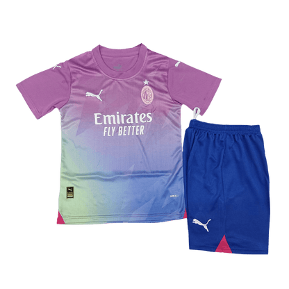 AC Milan Kids Third Soccer Jersey Kit 