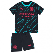 Manchester City Kids Third Away Soccer Jersey Kit (Jersey + Shorts) 2023/24