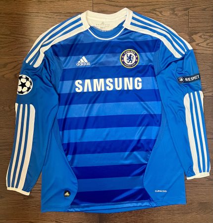 DROGBA Chelsea Retro Home Soccer Jersey UCL Long Sleeves 2011/12