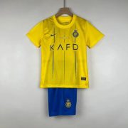 Al Nassr Kids Home Soccer Jersey Kit 2023/24