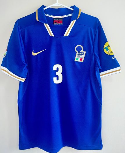 Maldini Italy Retro Home Soccer Jersey Euro Cup 1996