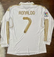 Ronaldo Real Madrid Retro Home Soccer Jersey Long Sleeves 2011/12 - Image 2