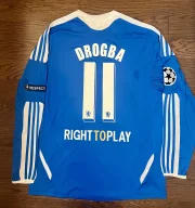 DROGBA Chelsea Retro Home Soccer Jersey UCL Long Sleeves 2011/12 - Image 2