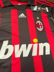 MALDINI AC Milan Retro Home Soccer Jersey Long Sleeves 2006/07 - Image 3