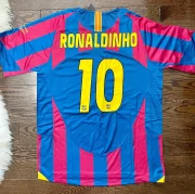 Ronaldinho Barcelona Retro Home Soccer Jersey UCL Final  2005/06 - Image 2