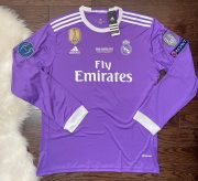 Cristiano Ronaldo Real Madrid Retro away Soccer Jersey Long Sleeves CR7 2016/17